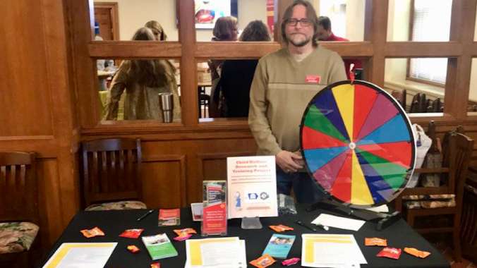 Scott Willsey manning the CWRTP booth at the Professional and Scientific Fair